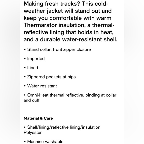 Columbia Blocked Jacket Omni-Heat Thermal Full Zip L underarm to underarm 20in - Picture 2 of 3